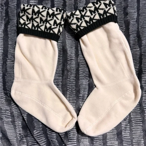 Michael Kors Cream and Black Boot Socks - Picture 1 of 2
